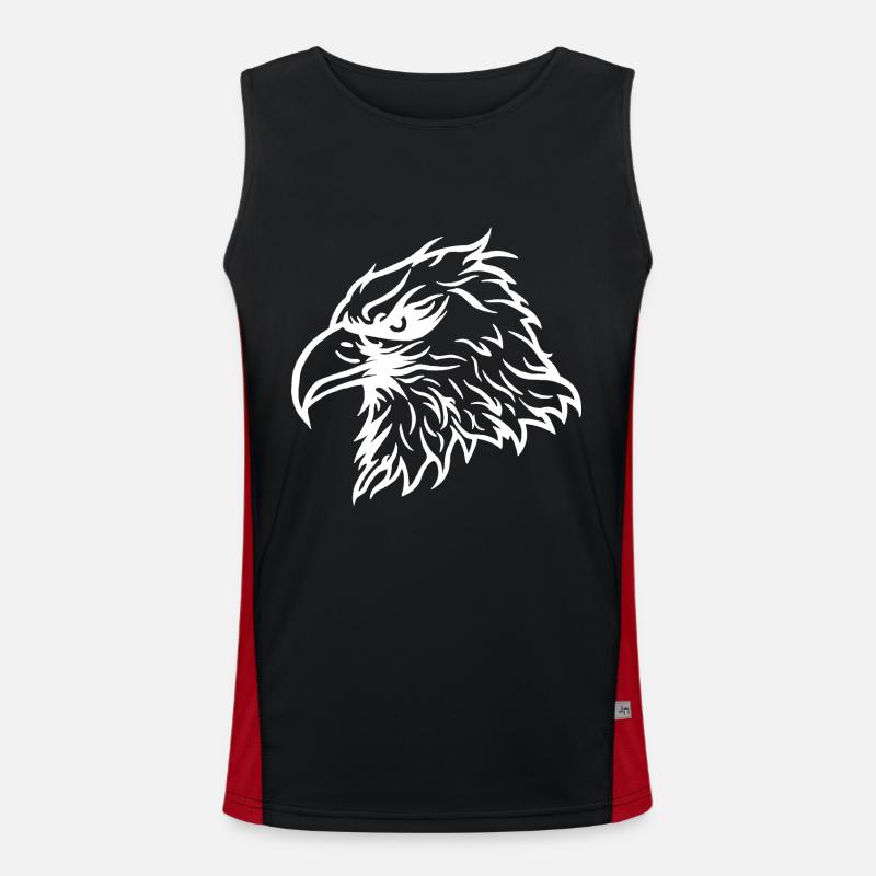 Cool Bald Eagle Eagle - Men's Functional Contrast Tank Top  - black/red