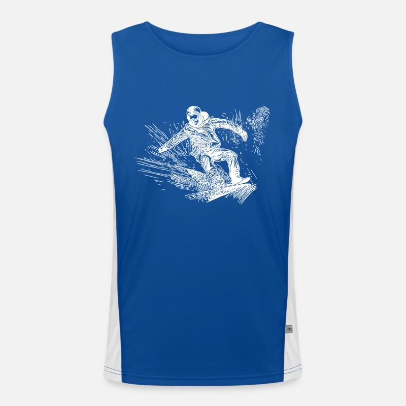 Snowboarding Ride Style Deep Snow Snowboard Move Débardeur respirant contrasté Homme 
