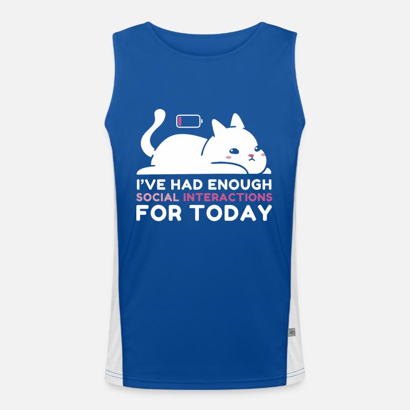 Enough Social Interactions Men's Functional Contrast Tank Top 