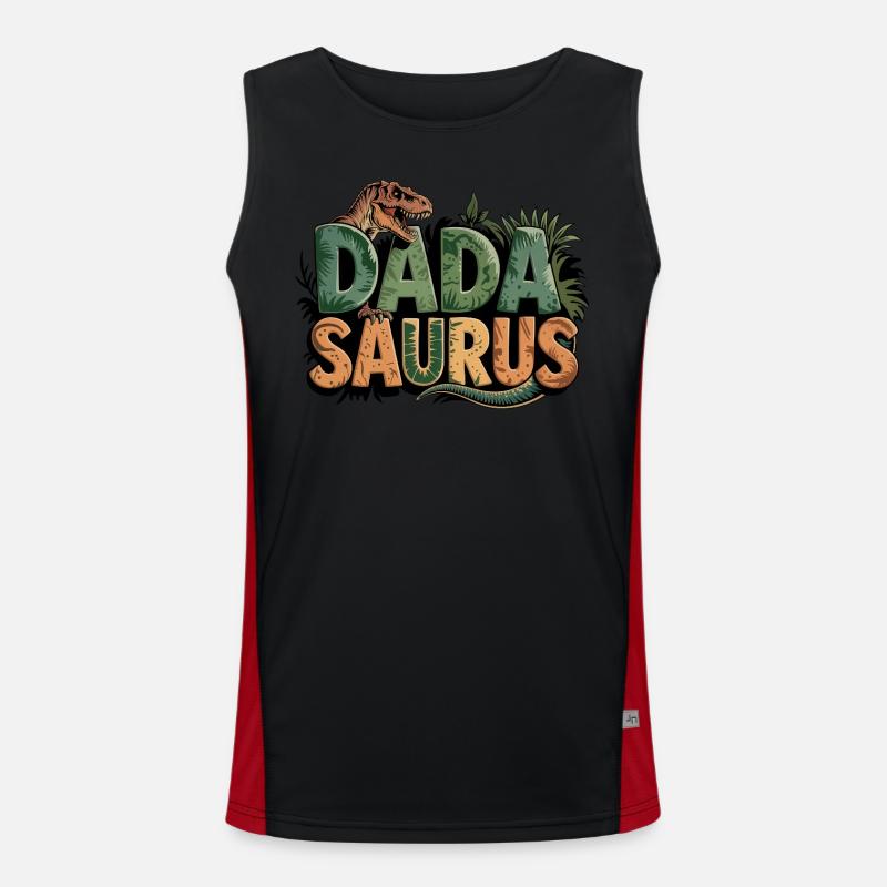 Dinosaure Papa Saurus Cadeau Papa Débardeur respirant contrasté Homme 
