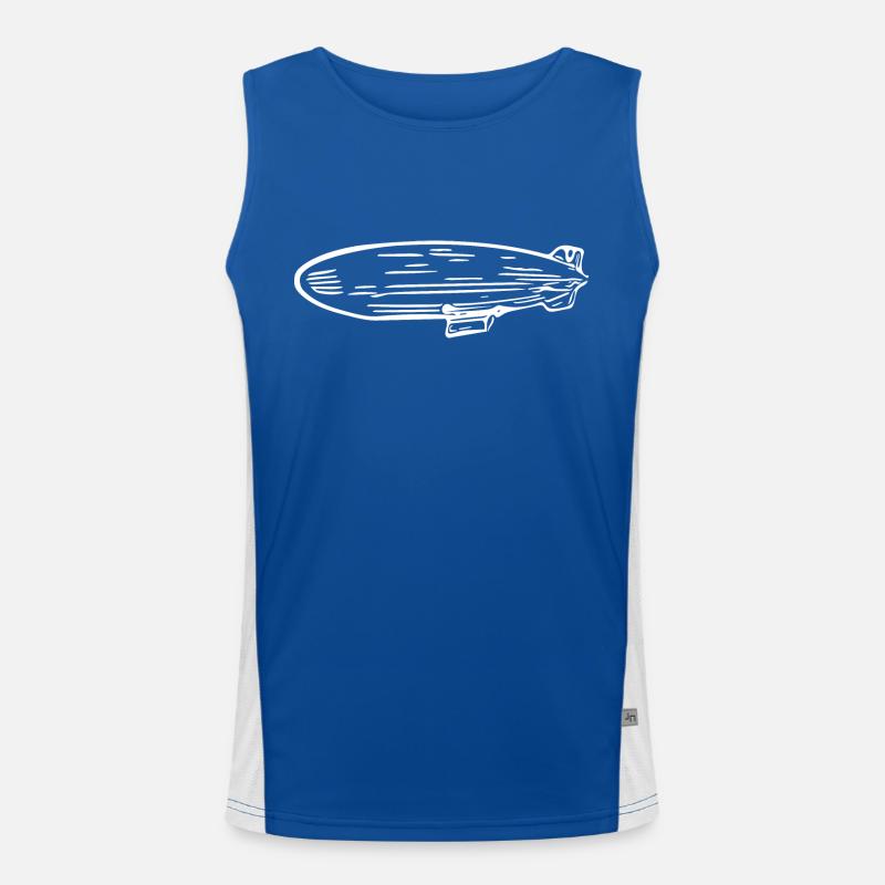 Conception de ventilateur de dirigeable Zeppelin Débardeur respirant contrasté Homme 