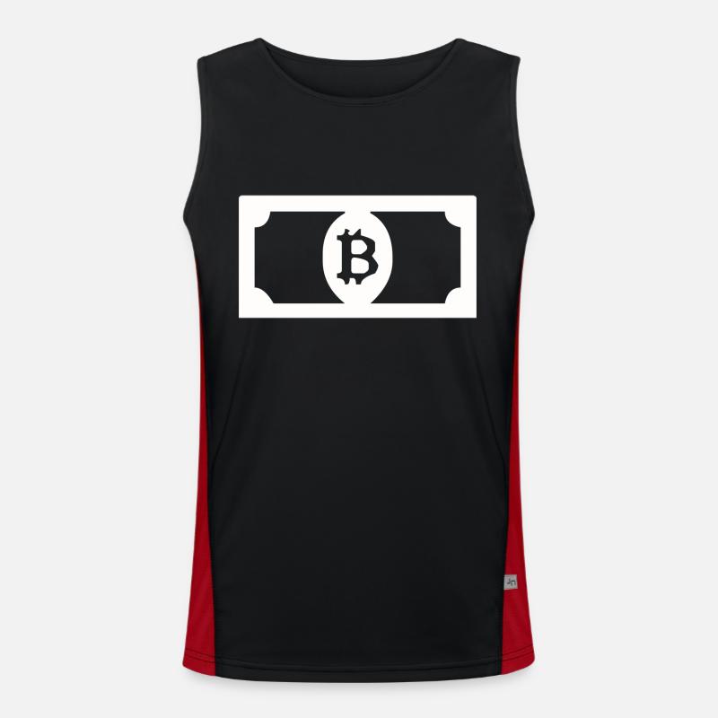 Bitcoin-Dollar Funktionelles Kontrast-Tank Top für Männer 