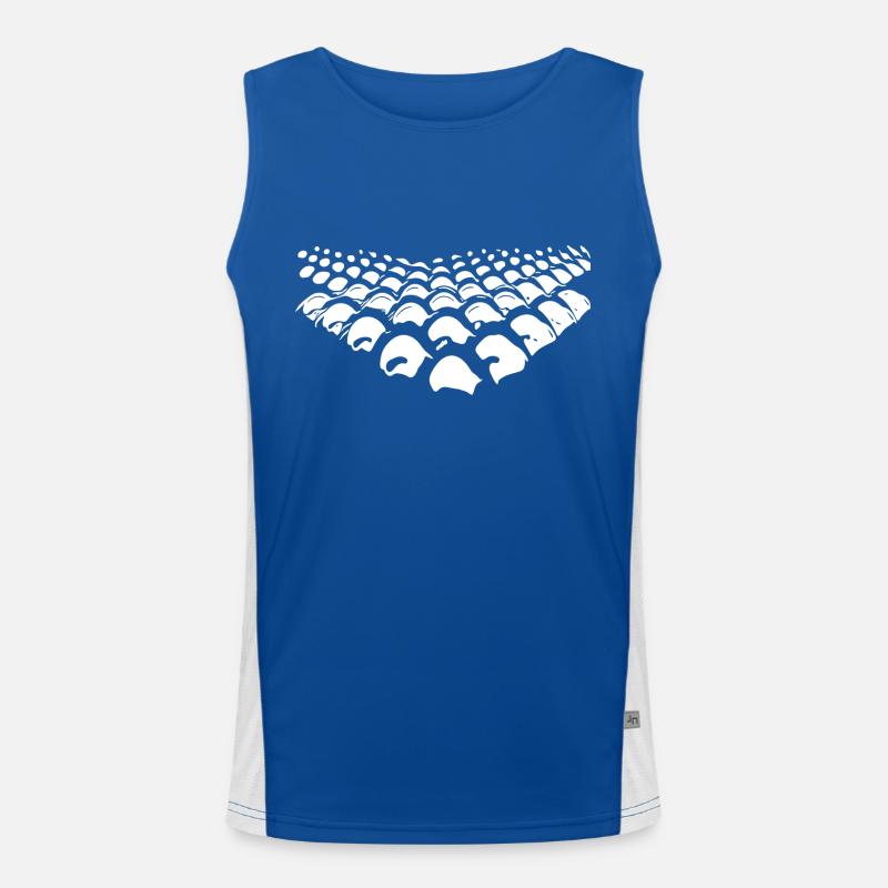 Geometric points in arrow shape Men's Functional Contrast Tank Top 