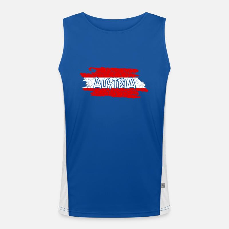 Austria Retro Look Funktionelles Kontrast-Tank Top für Männer 