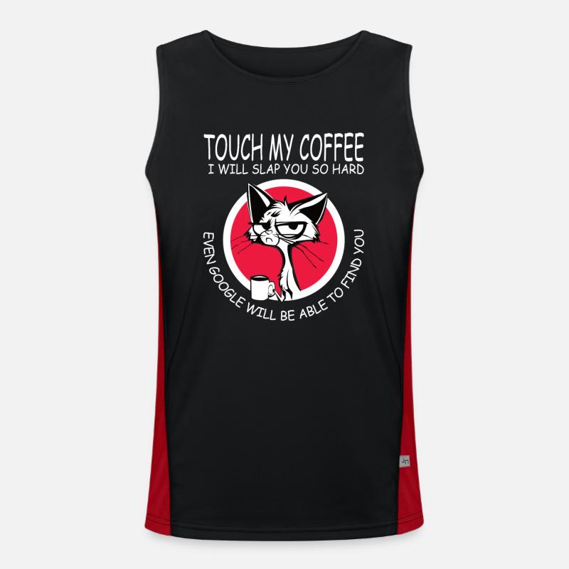 Fass nicht meine Kaffee an - Geschenk Funktionelles Kontrast-Tank Top für Männer 