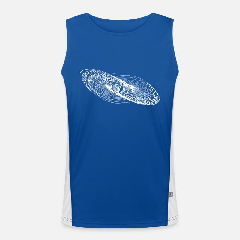 Geometric Circle Lines Ellipses Men's Functional Contrast Tank Top 