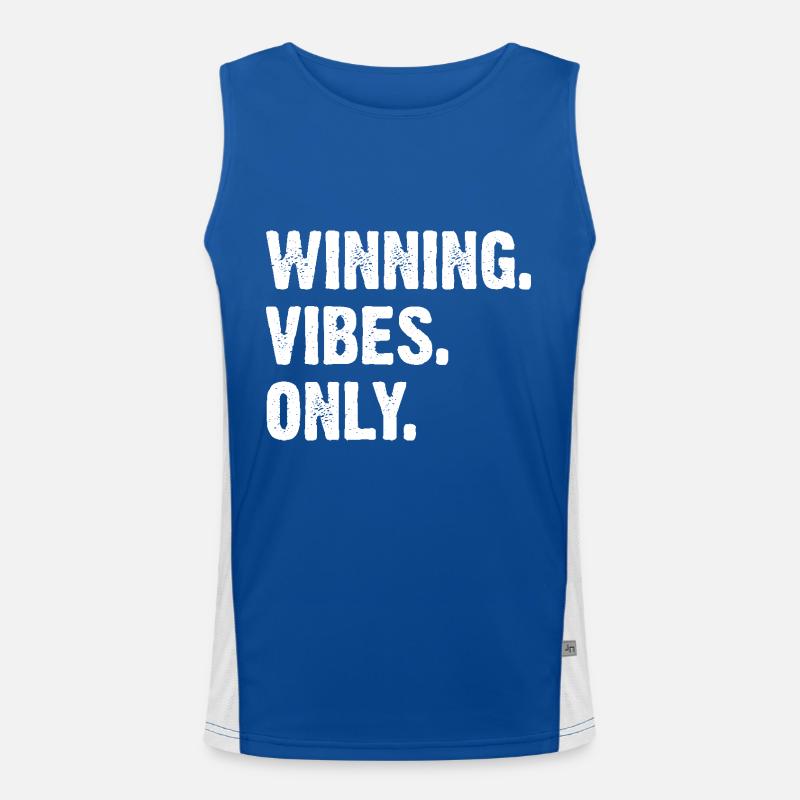Winning Vibes Only Funktionelles Kontrast-Tank Top für Männer 