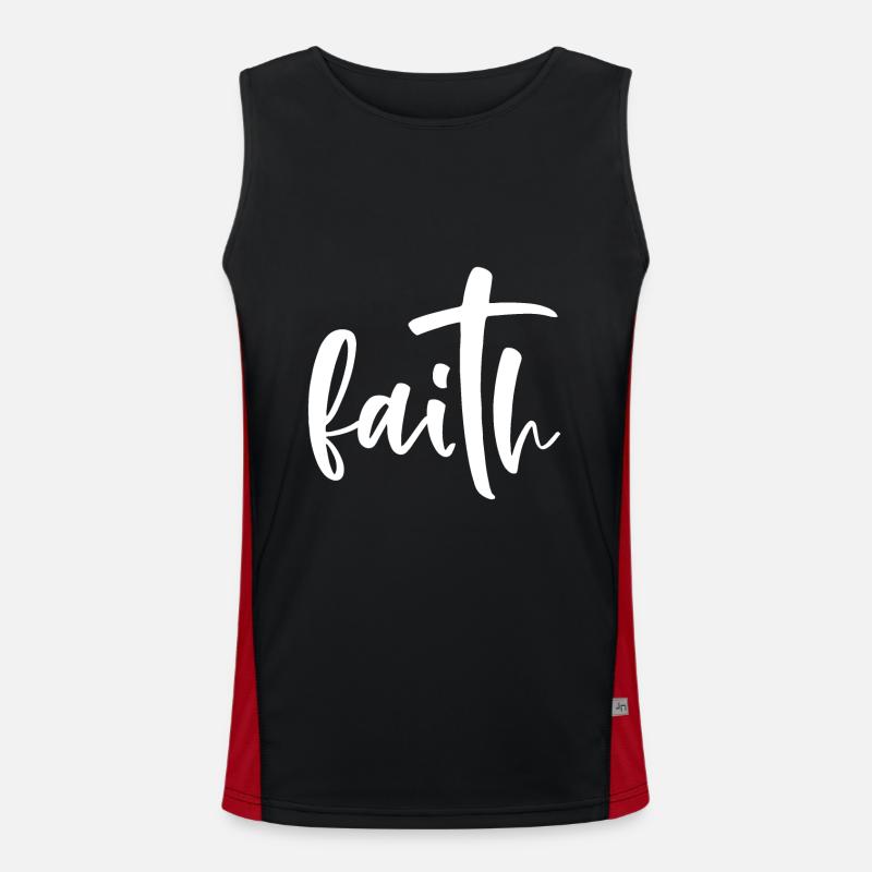 Glaube Funktionelles Kontrast-Tank Top für Männer 