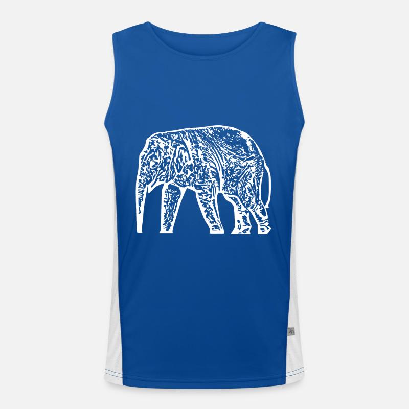 Elephant Baby White Men's Functional Contrast Tank Top 