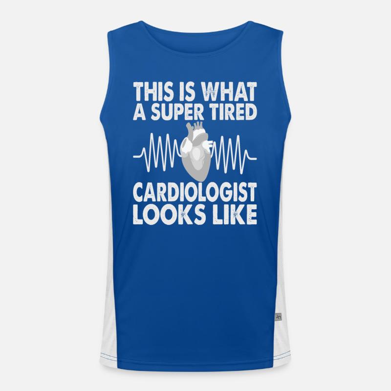 This Is What A Super Tired Cardiologist Looks Like Men's Functional Contrast Tank Top 