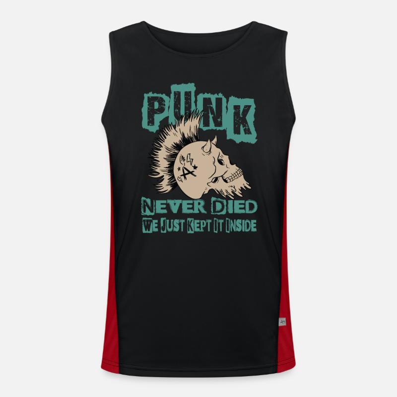 Punk Never Died We Just Kept It Inside - Gothic - Funktionelles Kontrast-Tank Top für Männer 