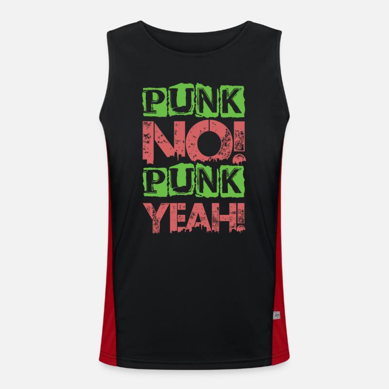 Punk No! Punk Yeah! - Gothic - Concert - Goth - Fu Funktionelles Kontrast-Tank Top für Männer 