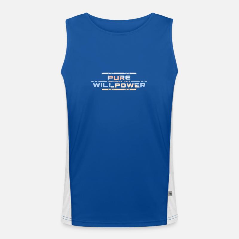 Unstoppable Force: Pure Willpower Men's Functional Contrast Tank Top 
