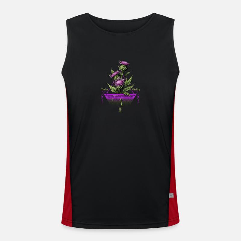 Thrive Vitality Thistle Healing Men's Functional Contrast Tank Top 