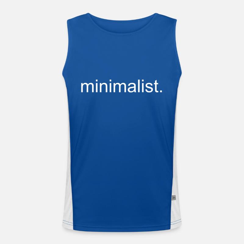 minimalist weiss Funktionelles Kontrast-Tank Top für Männer 