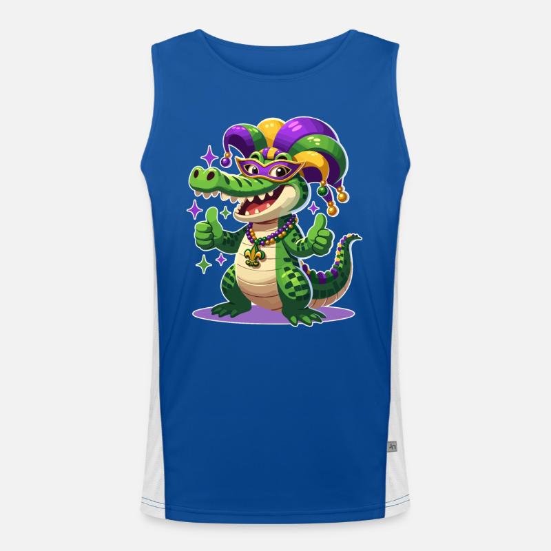 Joyeux carnaval salligator pouce en l’air Débardeur respirant contrasté Homme 