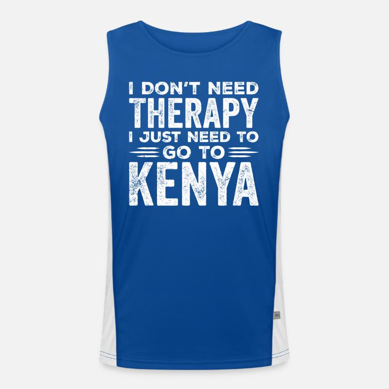 I Don't Need Therapy I Just Need Go To Kenya Débardeur respirant contrasté Homme 