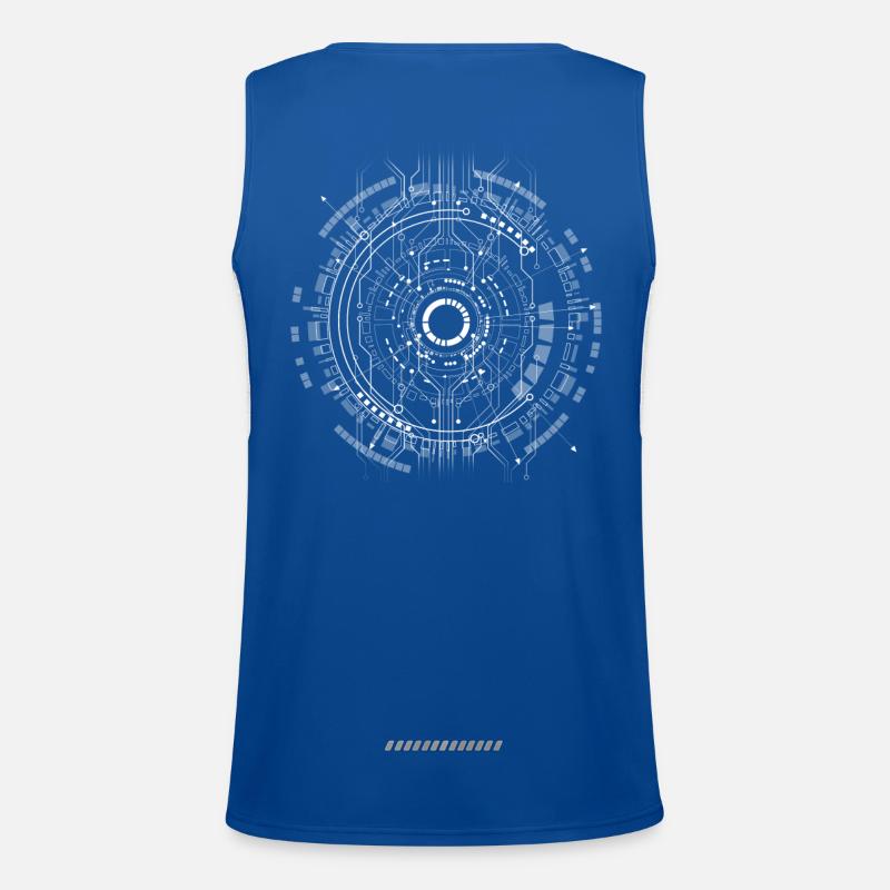 nerd CPU core computer code pc platine geek Hacker Funktionelles Kontrast-Tank Top für Männer 