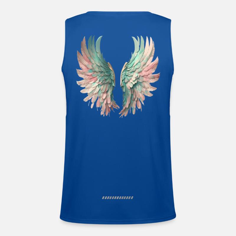 Ätherische Pastellflügel Funktionelles Kontrast-Tank Top für Männer 