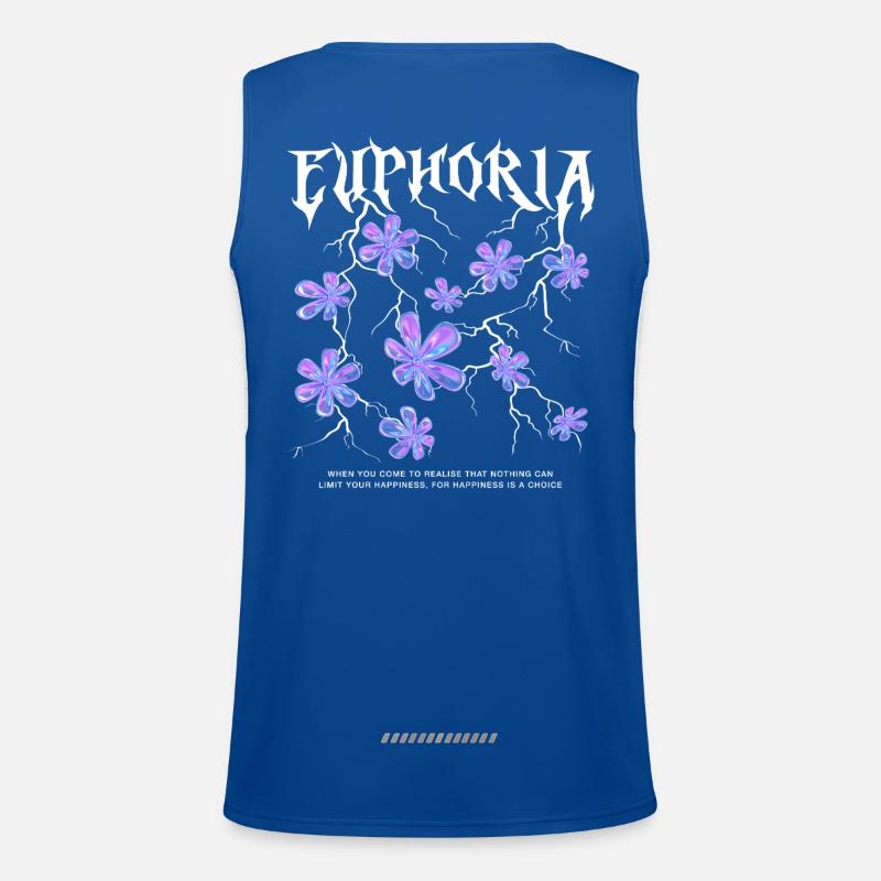 Euphorie Éclair Fleurs Débardeur respirant contrasté Homme 