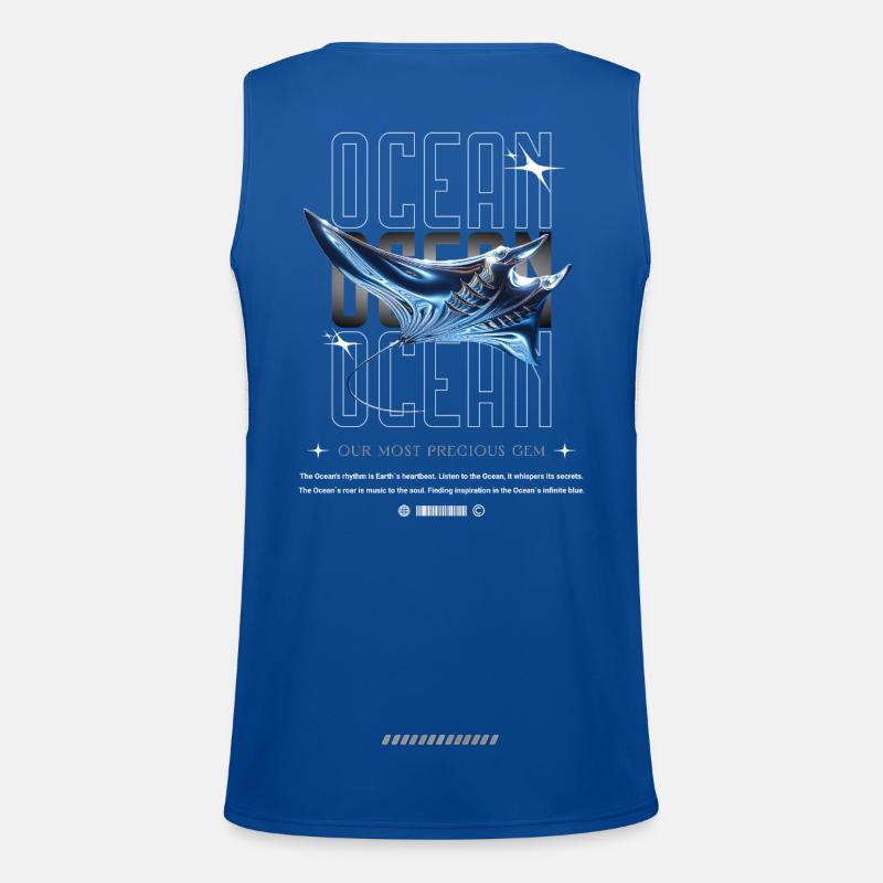 Ocean Manta Kostbarer Schatz Funktionelles Kontrast-Tank Top für Männer 