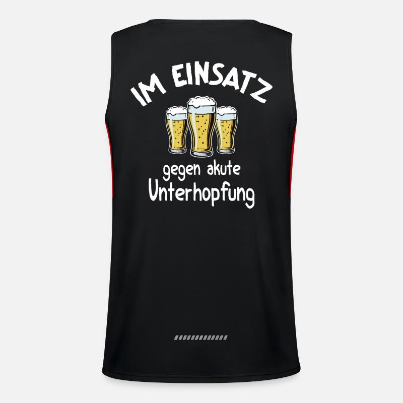 Underhopping Insert – Waitress Bartender Beer - Men's Functional Contrast Tank Top - black/red