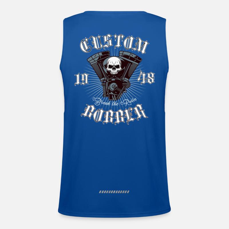 Conception de motos Bobber Chopper Débardeur respirant contrasté Homme 