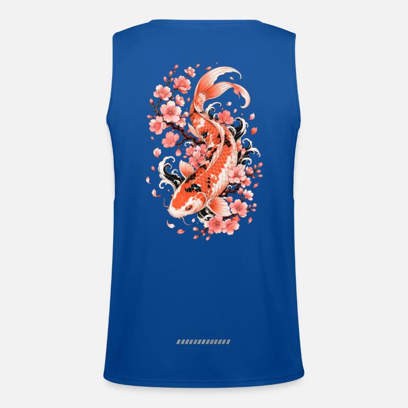 Flux de Koi Sakura Débardeur respirant contrasté Homme 