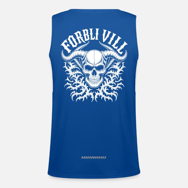 Illustration eines Kreises mit Hornschädel Funktionelles Kontrast-Tank Top für Männer 