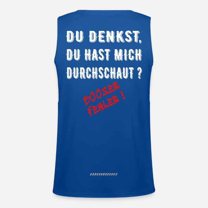 Du denkst Du hast mich durchschaut, böser Fehler, Funktionelles Kontrast-Tank Top für Männer 