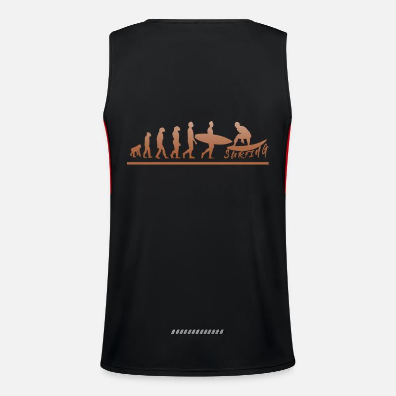 Surfen bis zur Evolution - Surfing until evolution Funktionelles Kontrast-Tank Top für Männer 