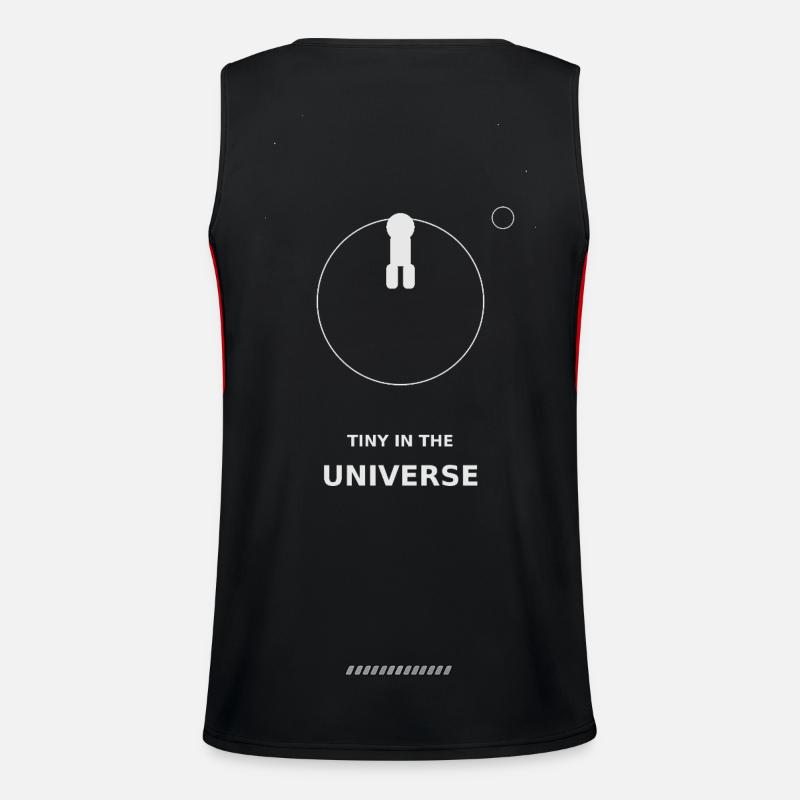 Tiny in the Universe - Men's Functional Contrast Tank Top  - black/red