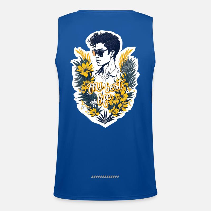 Mein bestes Leben Funktionelles Kontrast-Tank Top für Männer 