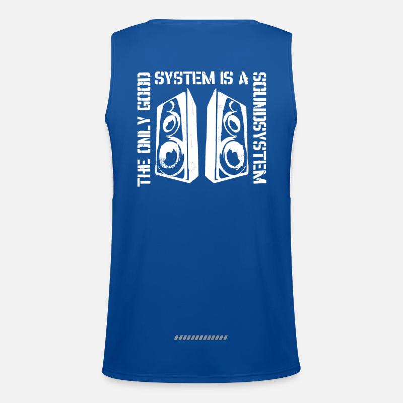 The only good system is a sound system Men's Functional Contrast Tank Top 