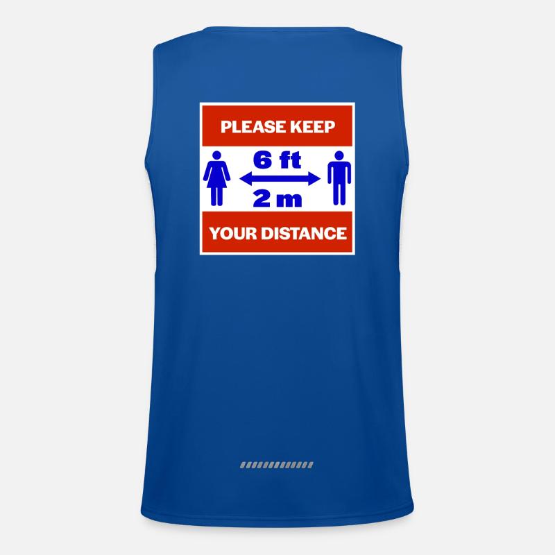 Please keep your distance Men's Functional Contrast Tank Top 