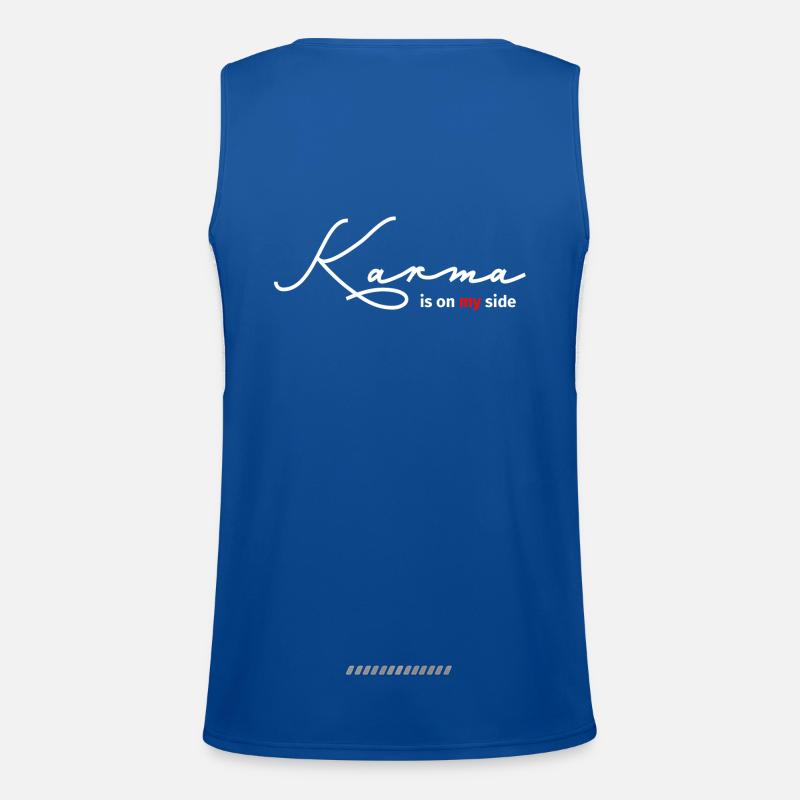 Le karma est de mon côté Déclaration Ironie Idée cadeau Débardeur respirant contrasté Homme 