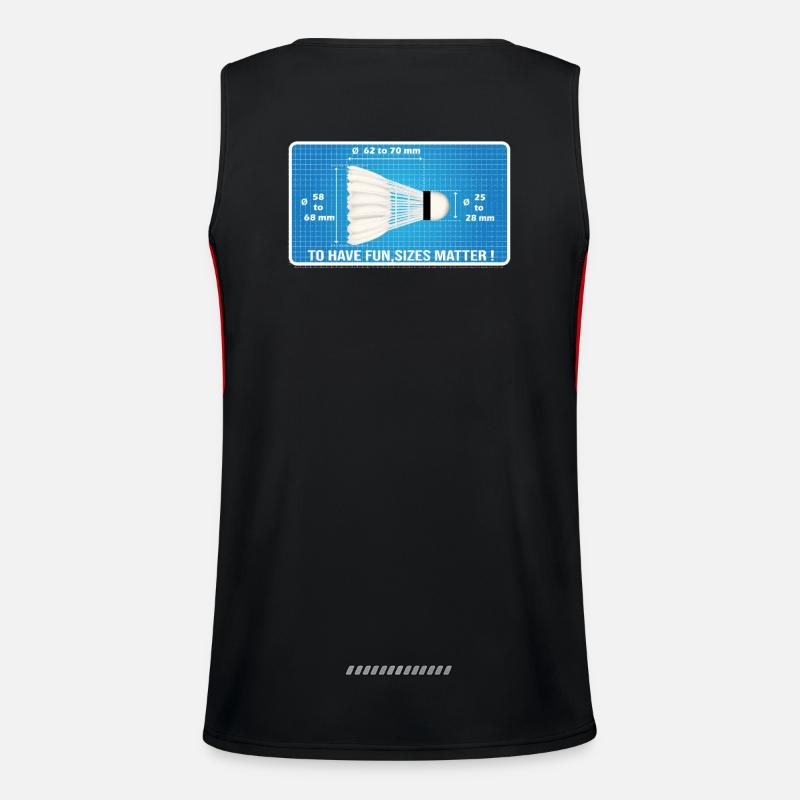 For fun, dimensions matter! Men's Functional Contrast Tank Top 
