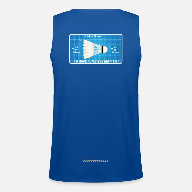 Pour avoir du plaisir, les dimensions comptent! Débardeur respirant contrasté Homme 