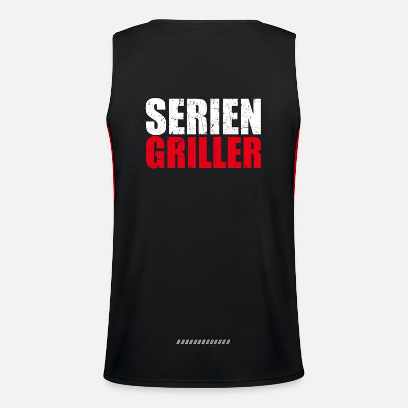 Serial grill grilling grill grill master meat Men's Functional Contrast Tank Top 