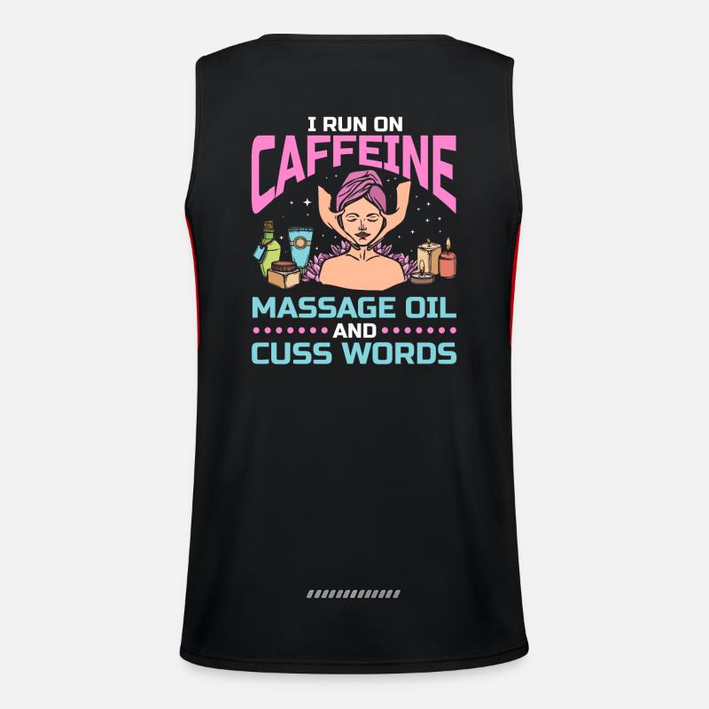 Massage coffee massaging physio physiotherapist Men's Functional Contrast Tank Top 