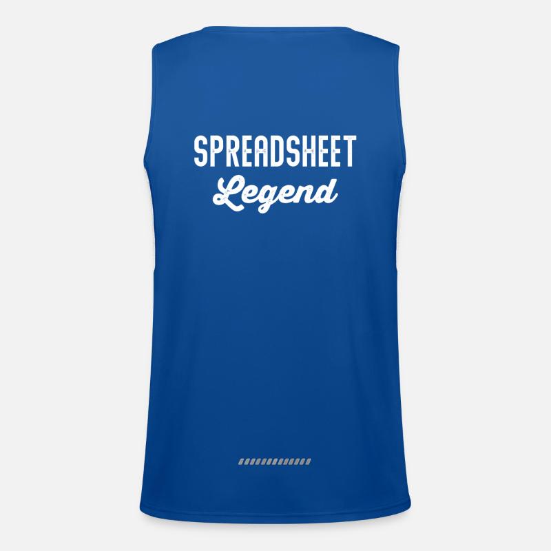 Spreadsheet Legend Table Contrôleur comptable Débardeur respirant contrasté Homme 