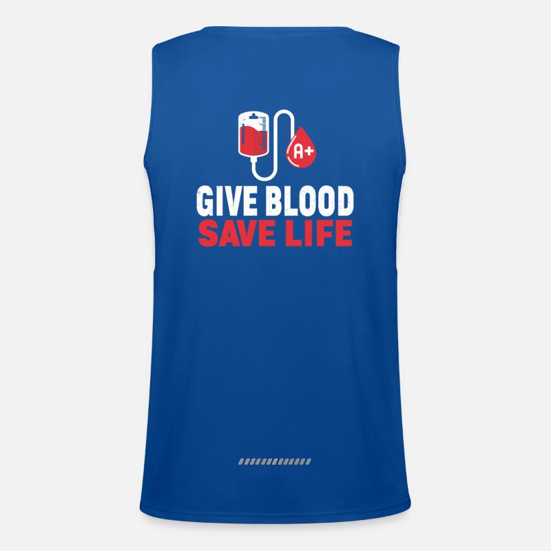 Blutspende Blutspender Blut Spender Spende spenden Funktionelles Kontrast-Tank Top für Männer 