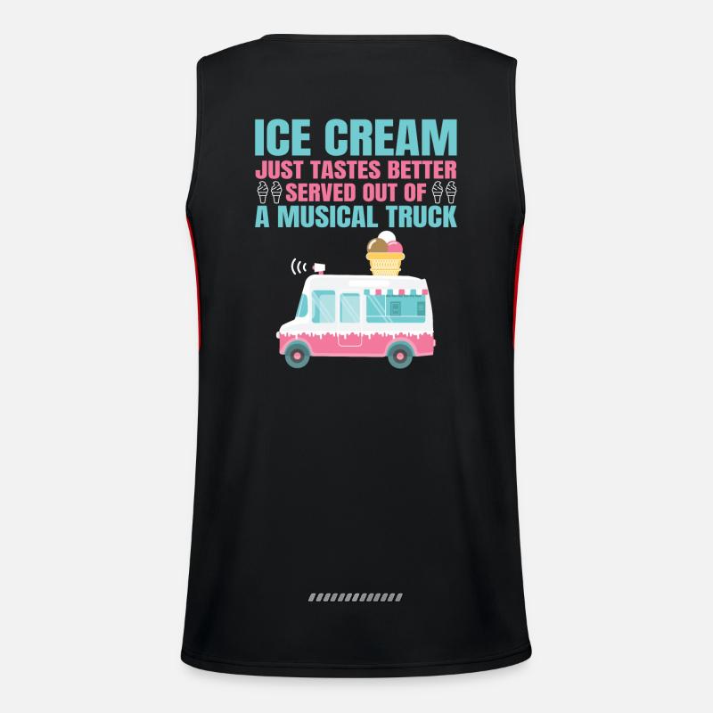 Eiswagen Eismann Eisverkäufer Eisdiele Eis Truck Funktionelles Kontrast-Tank Top für Männer 