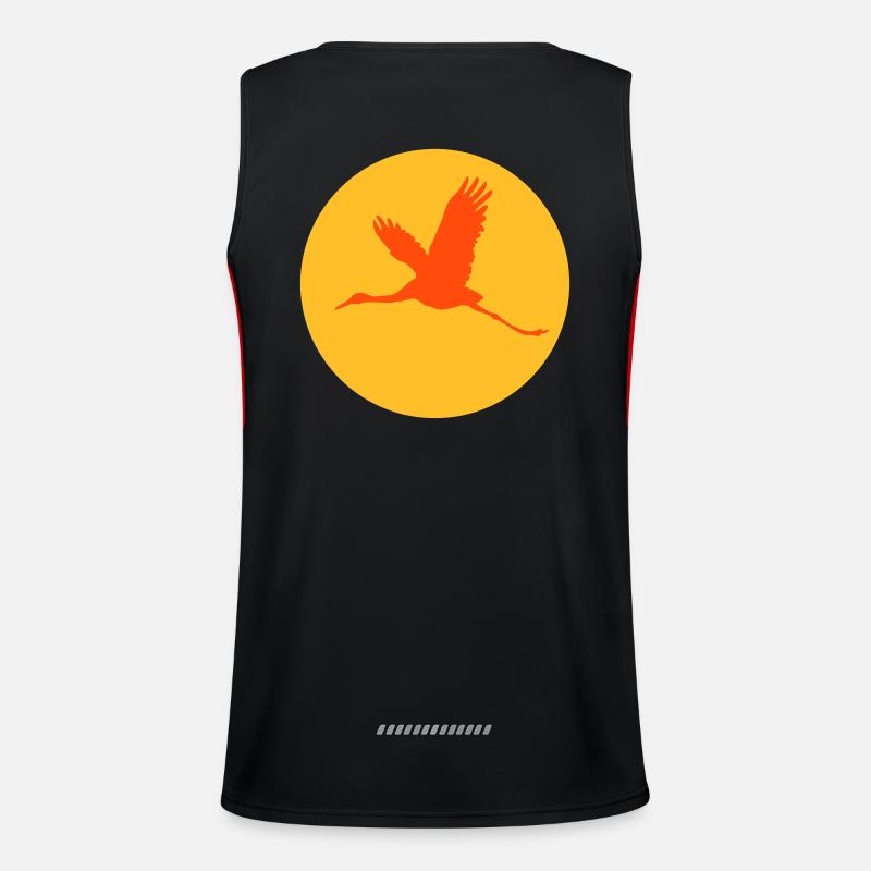Kranich Funktionelles Kontrast-Tank Top für Männer 