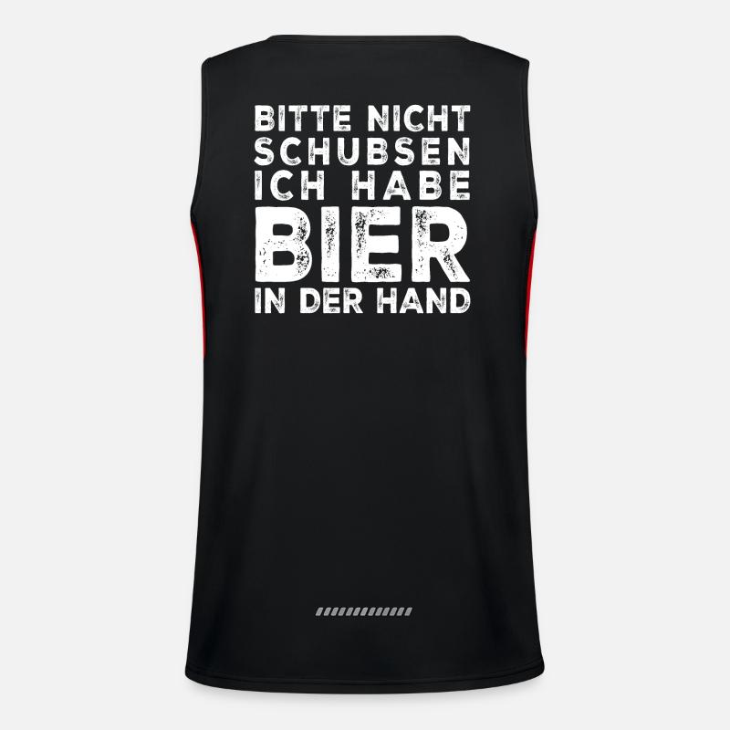 Bitte nicht schubsen Funktionelles Kontrast-Tank Top für Männer 