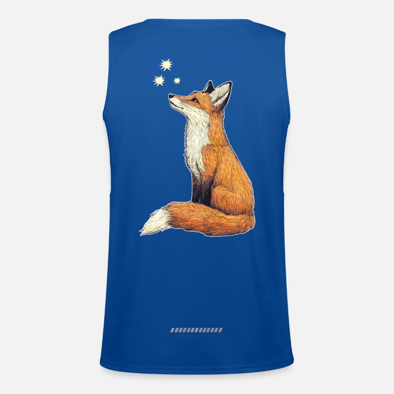 Fuchs mit Sternen Funktionelles Kontrast-Tank Top für Männer 