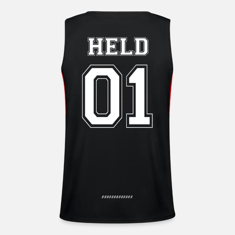 HELD 01 - White Edition - Men's Functional Contrast Tank Top  - black/red