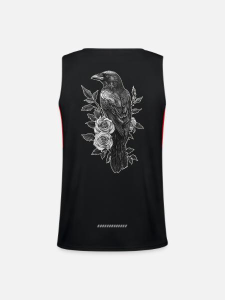 Raven - Men's Functional Contrast Tank Top - black/red