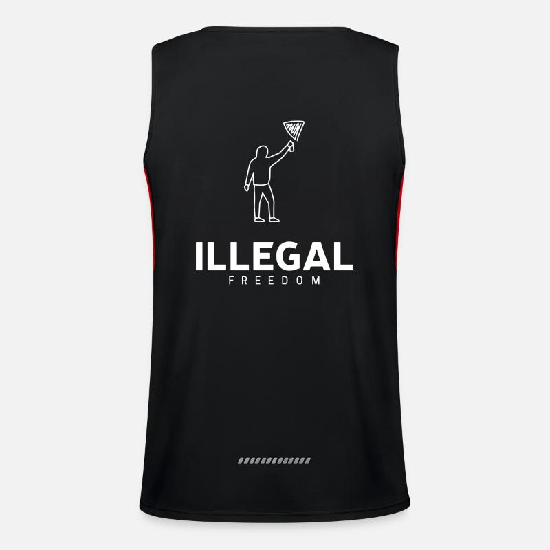 illegal freedom logo Funktionelles Kontrast-Tank Top für Männer 