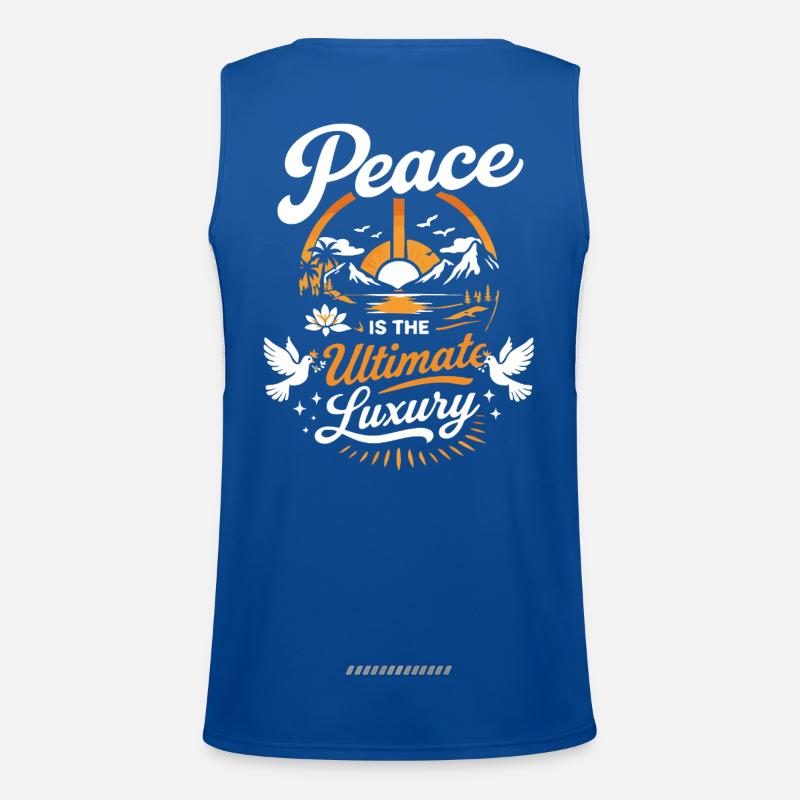 Peace Is the Ultimate Luxury – Starkes Statement Funktionelles Kontrast-Tank Top für Männer 